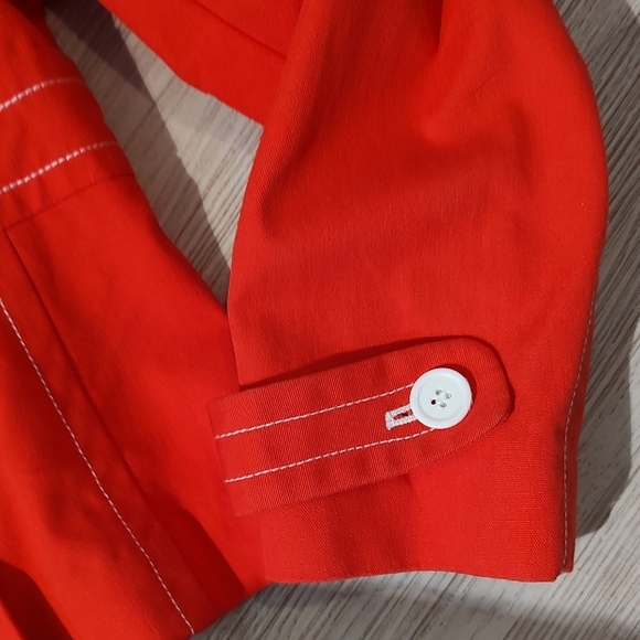 Bandolino Retro Orange Double-Breasted Jacket Size 12 - Picture 4 of 10